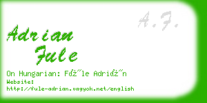 adrian fule business card